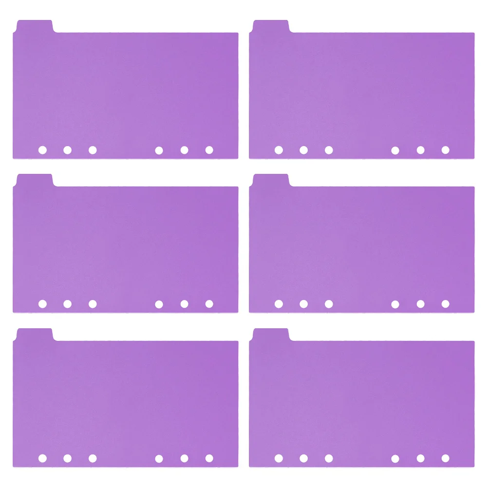 6 Sheets Index Page Separator Dividers A6 Purple Binder Tabs PVC Notebook Paper Dividers Plastic Campus Stationery
6 Sheets Index Page Separator Dividers A6 Purple Binder Tabs PVC Notebook Paper Dividers Plastic Campus Stationery