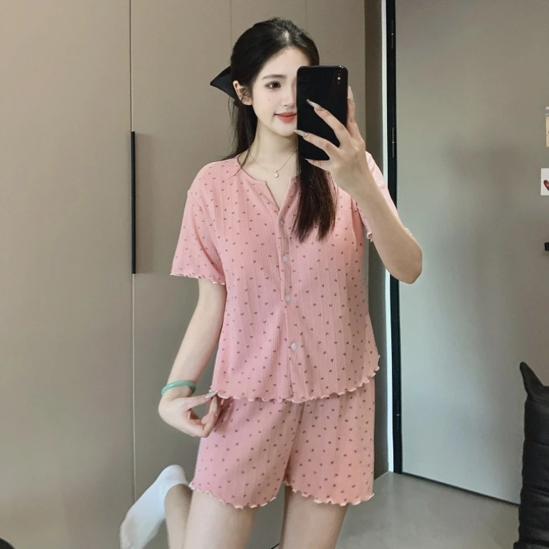 Japanese-Style Pajamas for Women Summer Knitted Cotton Short-Sleeved Cardigan Set Thin Students Sweet and Charming Sleepwear
Japanese-Style Pajamas for Women Summer Knitted Cotton Short-Sleeved Cardigan Set Thin Students Sweet and Charming Sleepwear