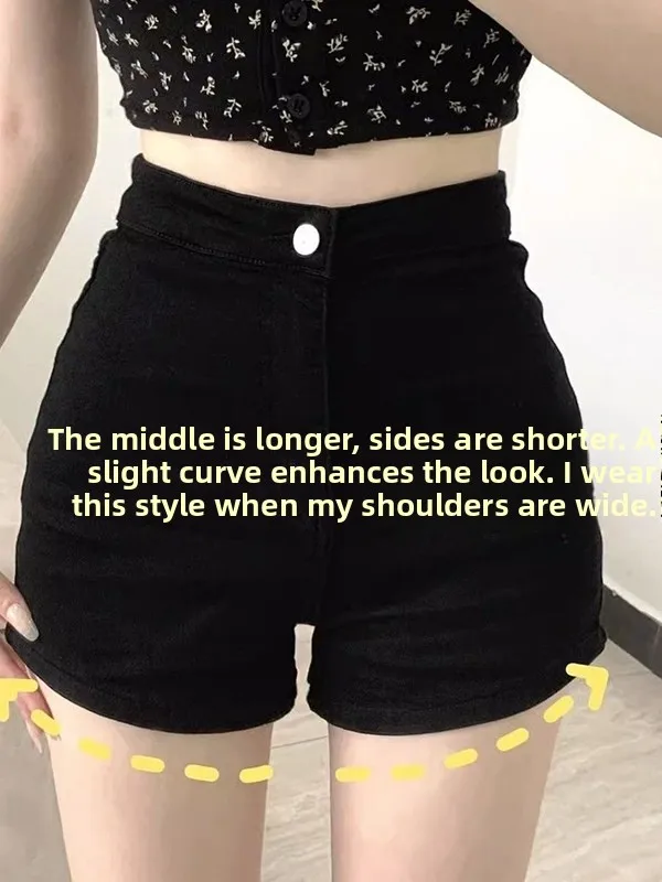 High Waist Black Denim Shorts Women's Summer Sexy Small Size Slimming Versatile Hot Pants Casual Straight Leg Polyester Fiber
High Waist Black Denim Shorts Women's Summer Sexy Small Size Slimming Versatile Hot Pants Casual Straight Leg Polyester Fiber