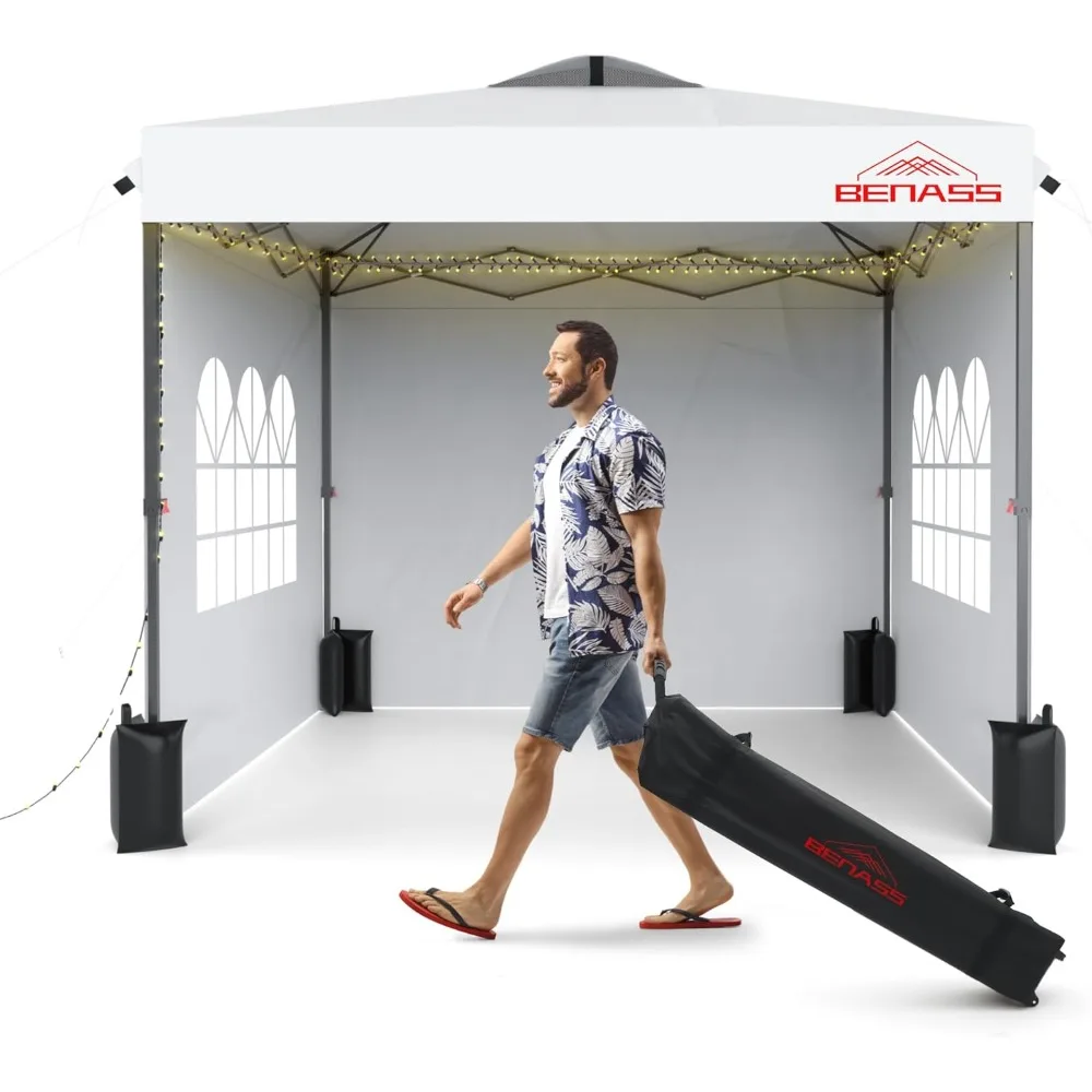 10x10 Pop Up Canopy with Sidewalls, Easy Up Canopy Tent, Heavy Duty Tents for Parties, One Person Set Up Event Tent, White
10x10 Pop Up Canopy with Sidewalls, Easy Up Canopy Tent, Heavy Duty Tents for Parties, One Person Set Up Event Tent, White