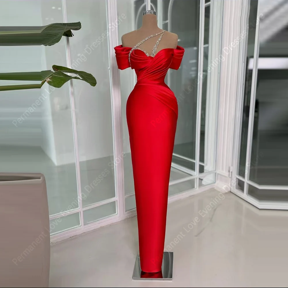 Sweetheart Collar Women Evening Dresses Off The Shoulder Mermaid Sleeveless Prom Gowns Mopping Length Cocktail Party Customized
Sweetheart Collar Women Evening Dresses Off The Shoulder Mermaid Sleeveless Prom Gowns Mopping Length Cocktail Party Customized