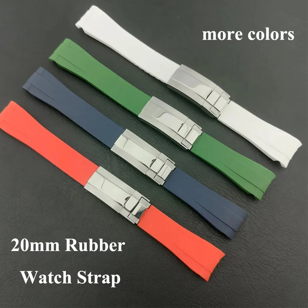 20mm Watch Strap Rubber Stainless Steel Watch Buckle Men's Watch Accessories Fit Daytona/GMT Case Watch Bands Watch Parts
20mm Watch Strap Rubber Stainless Steel Watch Buckle Men's Watch Accessories Fit Daytona/GMT Case Watch Bands Watch Parts