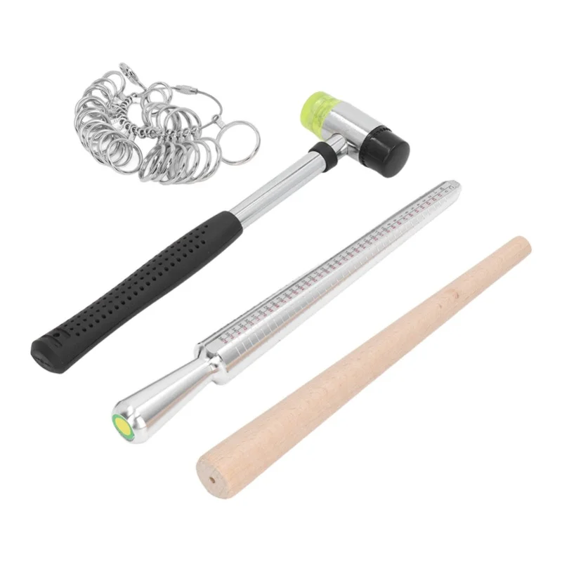 Ring Sizer Set Aluminum Finger Sizing Gauge Polishing Wood Mandrel Rubber Hammer US Size Ring Kit For Jewelry Making
Ring Sizer Set Aluminum Finger Sizing Gauge Polishing Wood Mandrel Rubber Hammer US Size Ring Kit For Jewelry Making