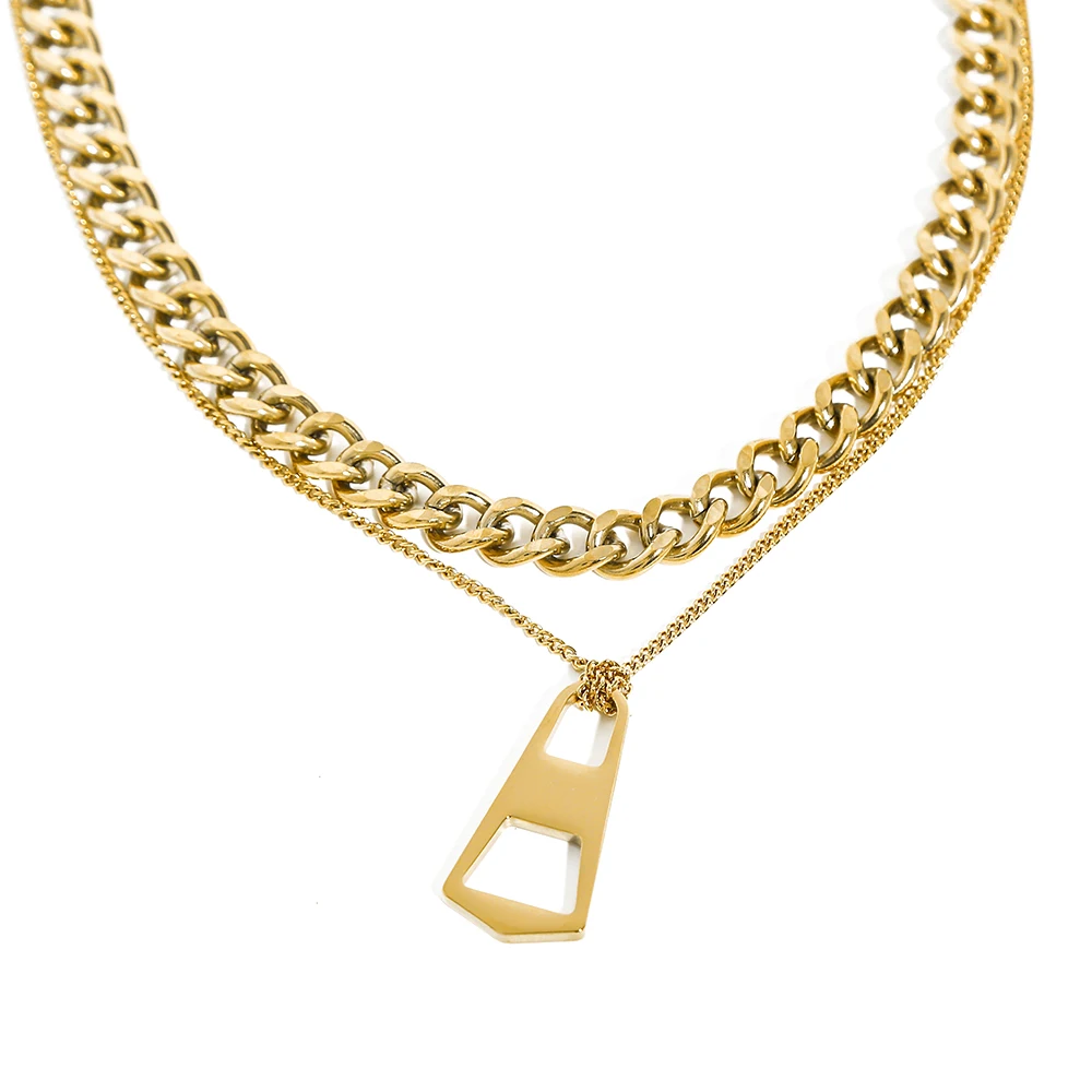 WILD & FREE Stainless Steel Punk Chunky Chains Necklace for Women Individual Short Layered Choker Waterproof Jewelry
WILD & FREE Stainless Steel Punk Chunky Chains Necklace for Women Individual Short Layered Choker Waterproof Jewelry