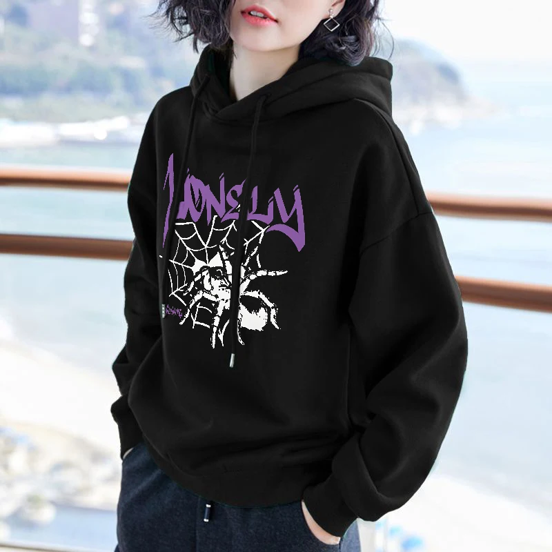 Y2k Gothic Harajuku Women Hooded Sweatshirts Fashion Versatile Casual Loose Hoodie Creative Spider Web Pattern Printing Pullover
Y2k Gothic Harajuku Women Hooded Sweatshirts Fashion Versatile Casual Loose Hoodie Creative Spider Web Pattern Printing Pullover