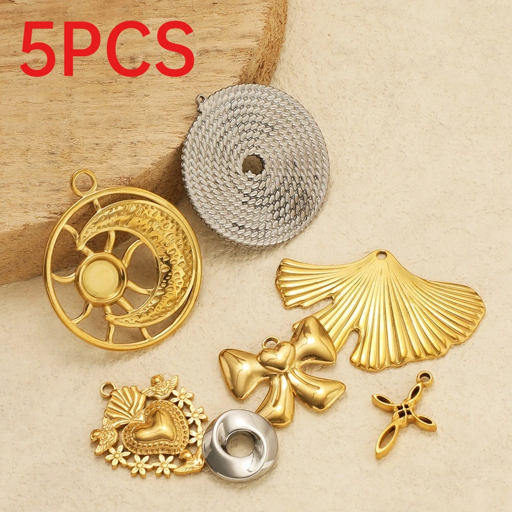 5Pcs Stainless Steel Flower Leaf Bowknot Hollow Sun Pendants DIY Charms For Bracelets Necklaces Earrings Jewelry Making
5Pcs Stainless Steel Flower Leaf Bowknot Hollow Sun Pendants DIY Charms For Bracelets Necklaces Earrings Jewelry Making