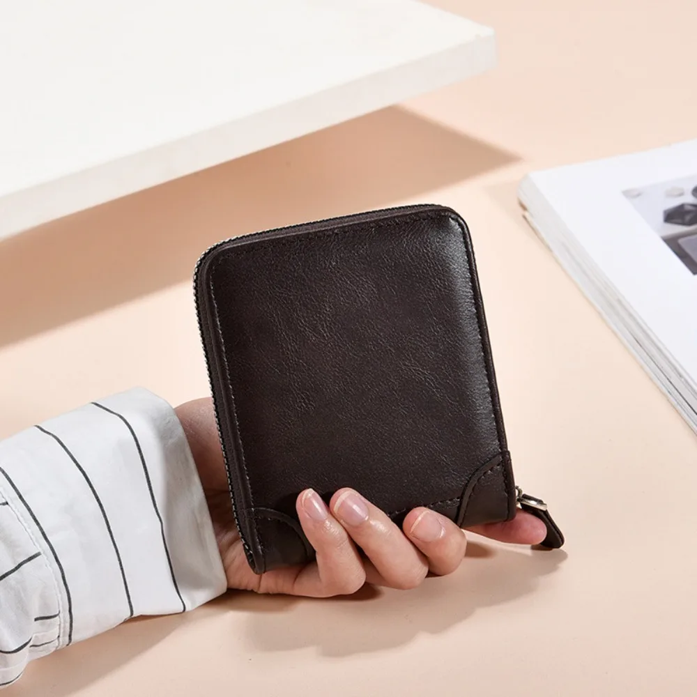 Vintage PU Leather Men's Wallet with Coin Pocket Zipper Card Holder Wallets Multi-Functional Men's Business Wallet Men
Vintage PU Leather Men's Wallet with Coin Pocket Zipper Card Holder Wallets Multi-Functional Men's Business Wallet Men