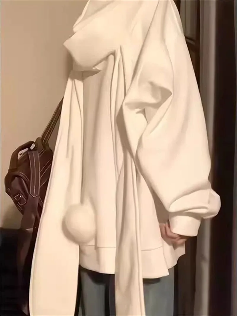 Long Rabbit Ear Hooded Sweatshirt for Women Chic Oversized Zip Up Hoodie Loose Lazy Style Jackets Kawaii Clothes Y2k Hoodies New
Long Rabbit Ear Hooded Sweatshirt for Women Chic Oversized Zip Up Hoodie Loose Lazy Style Jackets Kawaii Clothes Y2k Hoodies New