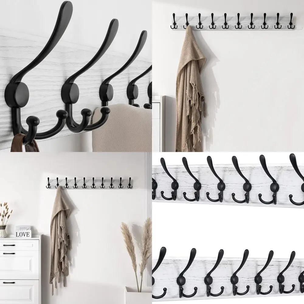 Pine Wood Wall-Mounted Coat Rack, 38.6 Long, Set of 2, Farmhouse Style for Hanging Jackets and Hats
Pine Wood Wall-Mounted Coat Rack, 38.6 Long, Set of 2, Farmhouse Style for Hanging Jackets and Hats