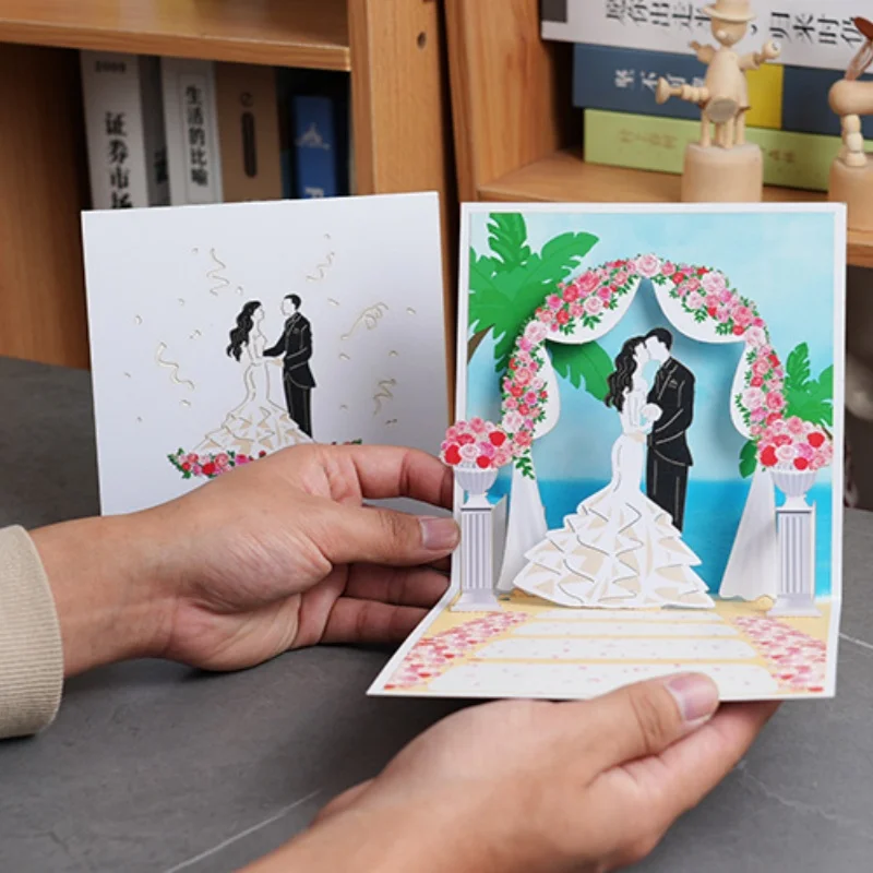 2pcs Creative Valentine's Day Greeting Cards 3D Pop-up Wedding Cards Wishes Gifts Wedding Invitations
2pcs Creative Valentine's Day Greeting Cards 3D Pop-up Wedding Cards Wishes Gifts Wedding Invitations