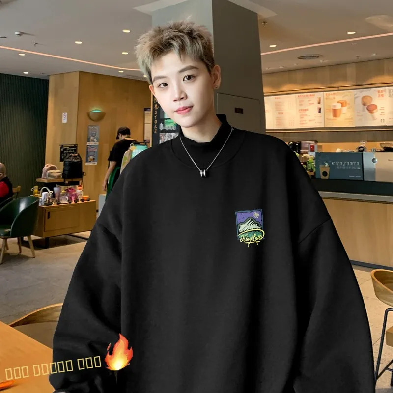 Thiened f-High Collar Sweatirt Men's Autumn Winter New Sle Fce Lined Loose Overhead American Retro Sle Men's Cl...
Thiened f-High Collar Sweatirt Men's Autumn Winter New Sle Fce Lined Loose Overhead American Retro Sle Men's Cl...