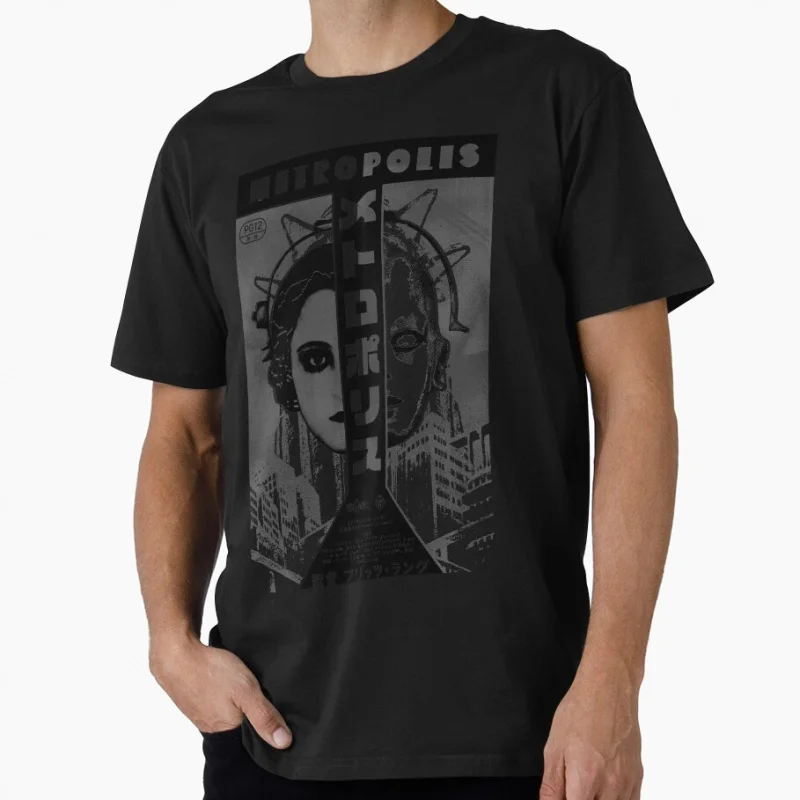 Fritz Lang's Sci fi Metropolis Japanese Screenprinted Poster Gift t shirt Futuristic Robot Maria Graphic Clothes All size Tops
Fritz Lang's Sci fi Metropolis Japanese Screenprinted Poster Gift t shirt Futuristic Robot Maria Graphic Clothes All size Tops