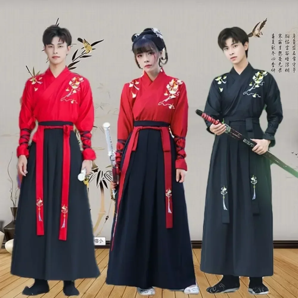 Женская одежда для вечеринки Hanfu, традиционное китайское платье, костюмы для косплея, этнический стиль, сценические мужские комплекты, модная одежда с вышивкой 
Женская одежда для вечеринки Hanfu, традиционное китайское платье, костюмы для косплея, этнический стиль, сценические мужские комплекты, модная одежда с вышивкой
