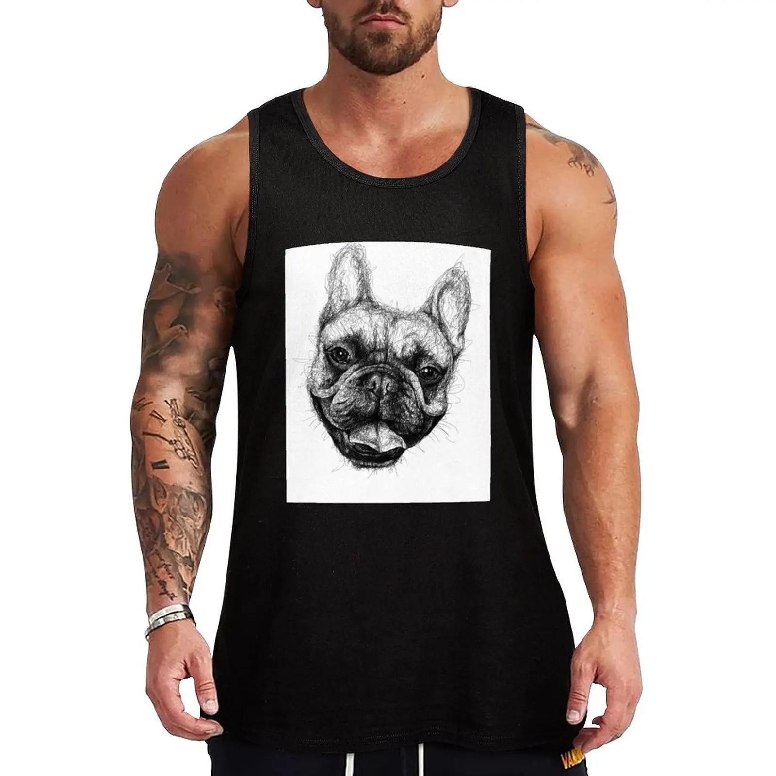 Dog portrait. Scribble art. Black and white. Tank Top Fitness Workout Tank Top Breathable Muscle Fit Shirt
Dog portrait. Scribble art. Black and white. Tank Top Fitness Workout Tank Top Breathable Muscle Fit Shirt