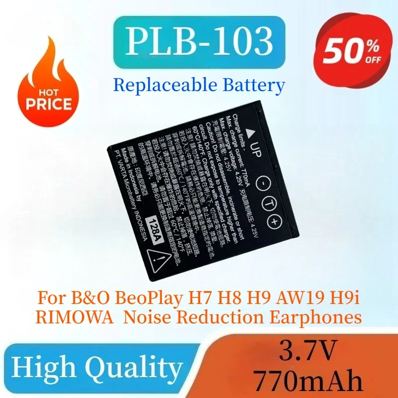 New 3.7V 770mAh PLB-103 Li-ion Battery For B&O BeoPlay H7 H8 H9 AW19 H9i RIMOWA Wireless Noise Reduction Earphones High Quality
New 3.7V 770mAh PLB-103 Li-ion Battery For B&O BeoPlay H7 H8 H9 AW19 H9i RIMOWA Wireless Noise Reduction Earphones High Quality