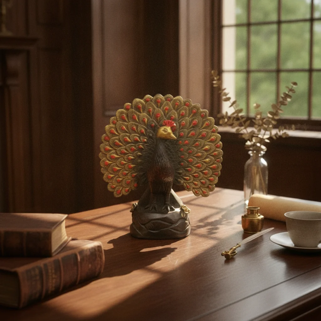 Peacock Figurine Antique Style Peacock Statue Bird Figurine Sculpted Ornament Elegant for Collectors, Desk, Office
Peacock Figurine Antique Style Peacock Statue Bird Figurine Sculpted Ornament Elegant for Collectors, Desk, Office