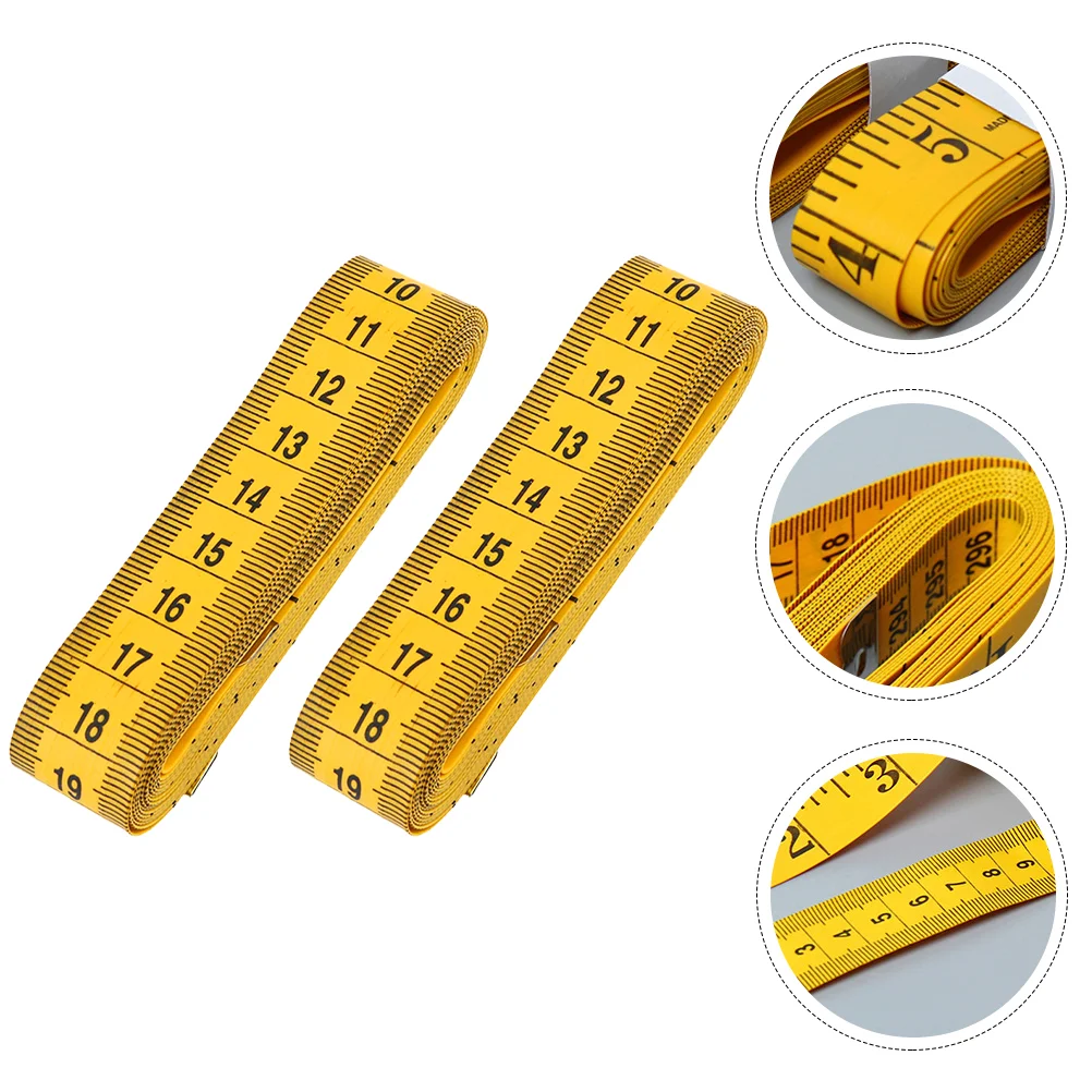 Soft Ruler Double-sides Tape Measure Handy Portable Waistline Hip Body Measurement Yellow Flexible Measures
Soft Ruler Double-sides Tape Measure Handy Portable Waistline Hip Body Measurement Yellow Flexible Measures