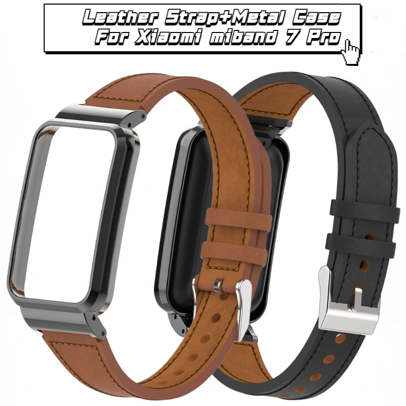 Leather Strap+Metal Case For Xiaomi miband 7 Pro Business high-end replacement bracelet band For miband 7 Pro Correa Accessories
Leather Strap+Metal Case For Xiaomi miband 7 Pro Business high-end replacement bracelet band For miband 7 Pro Correa Accessories