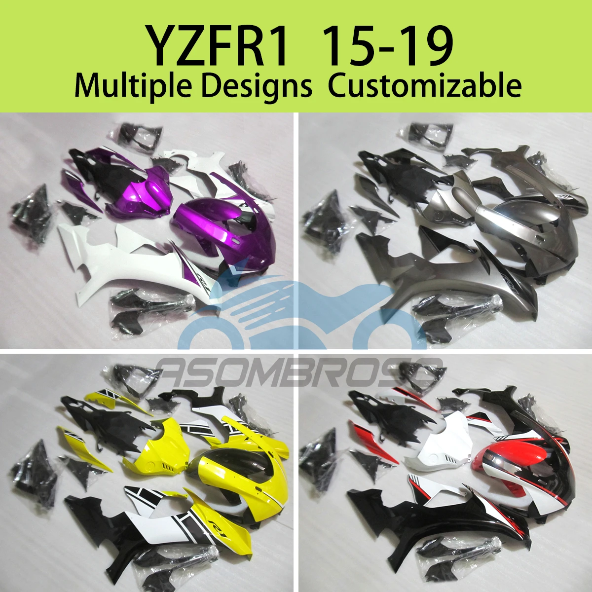 ABS Plastic Fairings YZFR1 15 16 17 18 19 Injection Fairing Kit for YAMAHA YZF R1 2015 2016 2017 2018 2019
ABS Plastic Fairings YZFR1 15 16 17 18 19 Injection Fairing Kit for YAMAHA YZF R1 2015 2016 2017 2018 2019