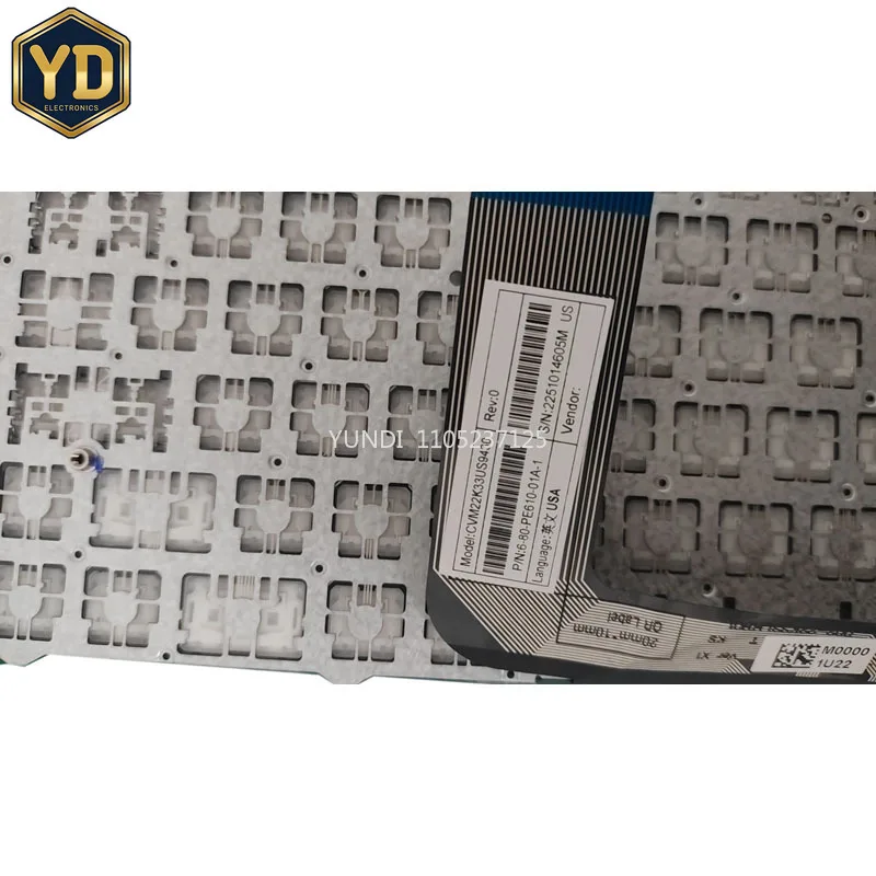 YD Laptop No Backlit Paper Keyboard CVM22K33US9430 6-80-PE610-01A-1 6-80-PE610 United States US Black No Frame New
YD Laptop No Backlit Paper Keyboard CVM22K33US9430 6-80-PE610-01A-1 6-80-PE610 United States US Black No Frame New