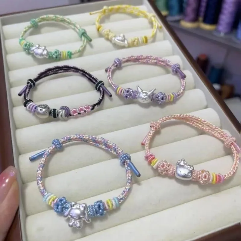 Sanrio sterling silver DIY bracelet Hello Kitty cinnamon dog Kurome accessories friend gift animation peripherals
Sanrio sterling silver DIY bracelet Hello Kitty cinnamon dog Kurome accessories friend gift animation peripherals