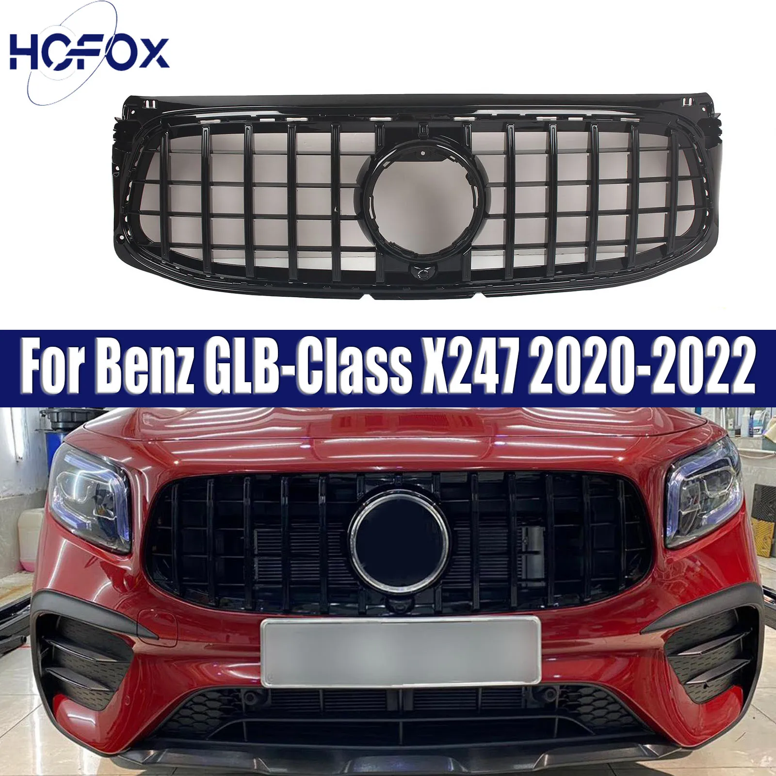 GT Style Silver Black Upper Bumper Hood Mesh Front Grill Grille For Mercedes-Benz GLB-Class X247 2020-2022
GT Style Silver Black Upper Bumper Hood Mesh Front Grill Grille For Mercedes-Benz GLB-Class X247 2020-2022