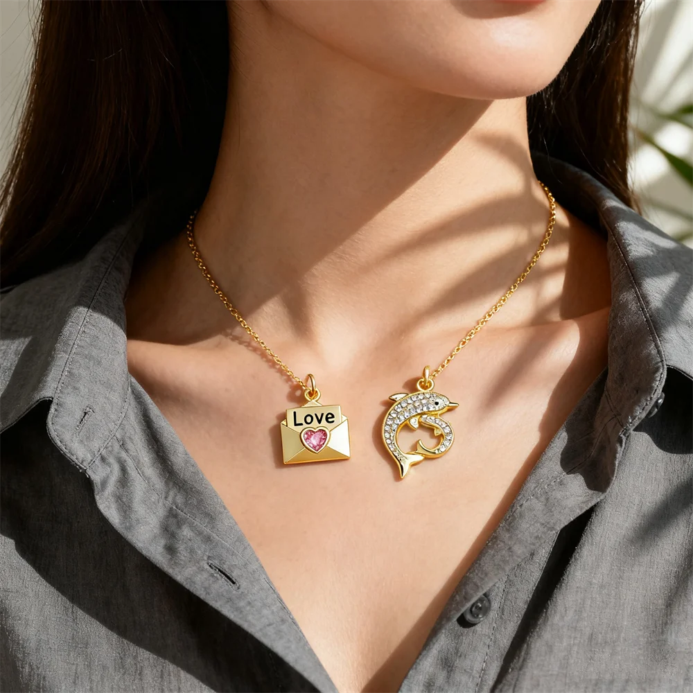 2Pcs Pendants Brass Cubic Zirconia DIY Jewelry Charms Love Envelope Dolphin Shapes for Women Men Jewelry Making
2Pcs Pendants Brass Cubic Zirconia DIY Jewelry Charms Love Envelope Dolphin Shapes for Women Men Jewelry Making