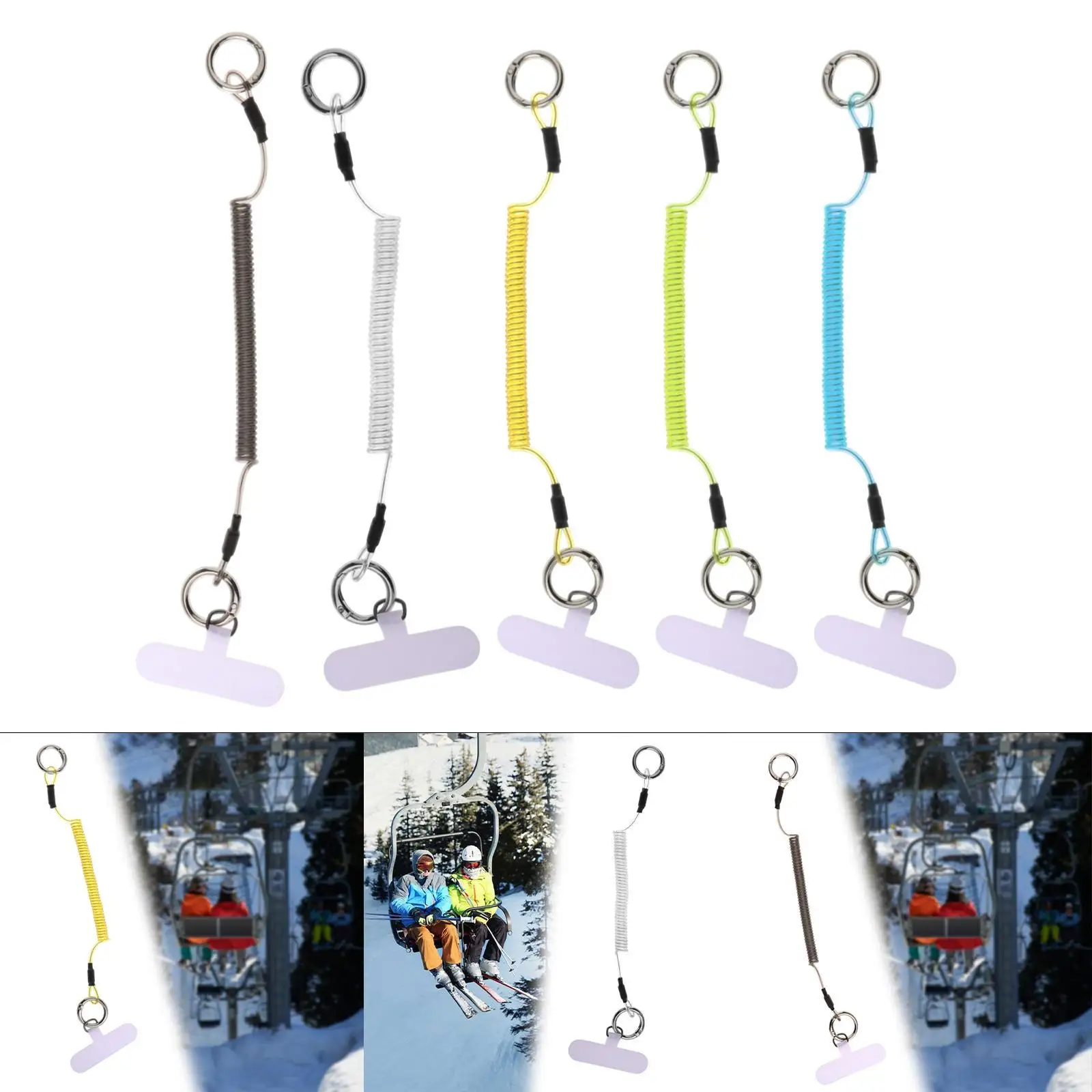 Phone Lanyard Tether Elastic for Most Smartphones Universal with Carabiner Phone Leash for Outdoor Skiing Hiking Cycling Fishing
Phone Lanyard Tether Elastic for Most Smartphones Universal with Carabiner Phone Leash for Outdoor Skiing Hiking Cycling Fishing