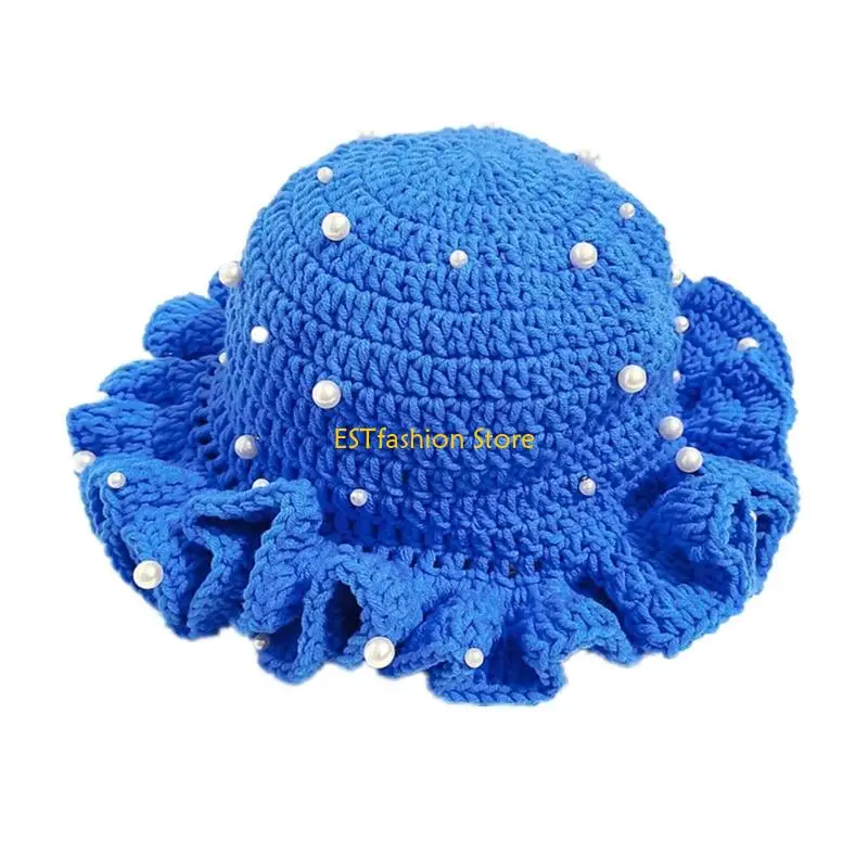 Y5GC Crocheted Foldable Knit Hat Wide Brimmed Lightweight Crochet Outdoor Bucket Hat
Y5GC Crocheted Foldable Knit Hat Wide Brimmed Lightweight Crochet Outdoor Bucket Hat