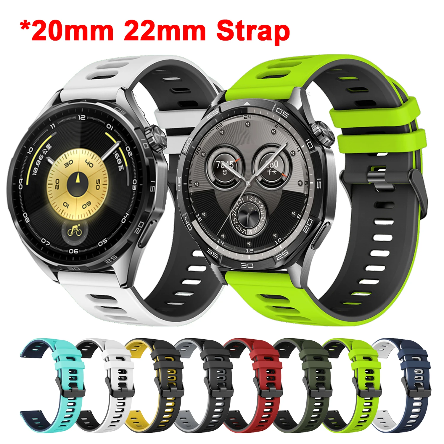 20 22mm Sport Silicone Strap for Huawei Watch GT6/GT5 Pro/GT4 46mm/GT Runner Smart Wacth Band Amazfit GTR 4 3 2 BIP GTS 2 Correa
20 22mm Sport Silicone Strap for Huawei Watch GT6/GT5 Pro/GT4 46mm/GT Runner Smart Wacth Band Amazfit GTR 4 3 2 BIP GTS 2 Correa