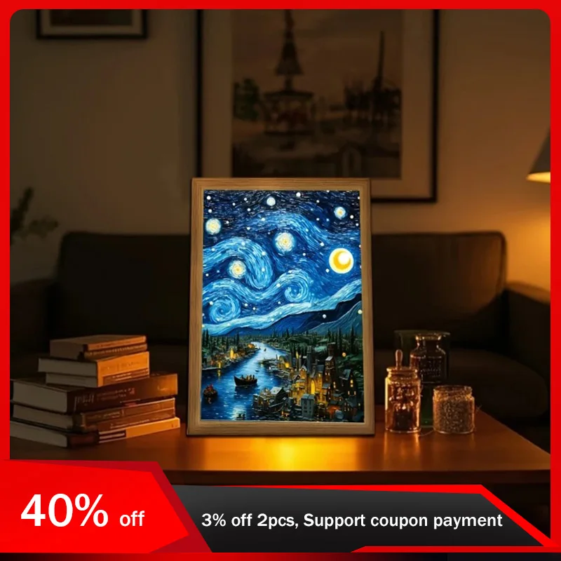 22cm/8.66in Starry Sky LED Light Painting Anime Peripherals Cartoon Night Creativity 3D Led Ornaments Lamp Table Top Decoration
22cm/8.66in Starry Sky LED Light Painting Anime Peripherals Cartoon Night Creativity 3D Led Ornaments Lamp Table Top Decoration