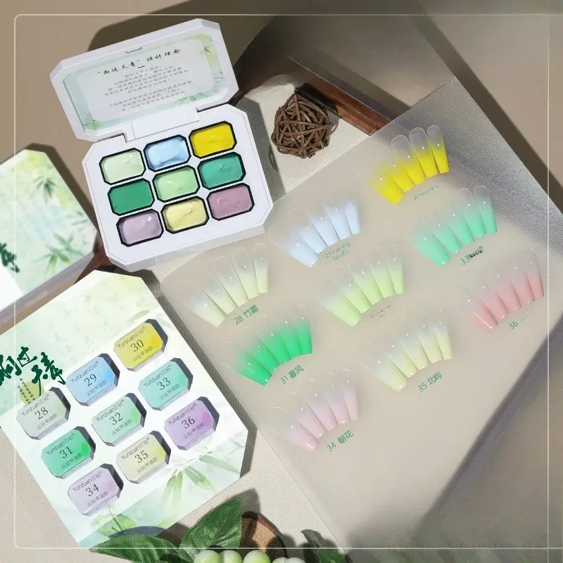 9-цветная весна в китайском стиле, не конисная пудра Авроры, полированная сказочная пудра, крем, популярная парчовая пудра, твердый дизайн ногтей
9-цветная весна в китайском стиле, не конисная пудра Авроры, полированная сказочная пудра, крем, популярная парчовая пудра, твердый дизайн ногтей