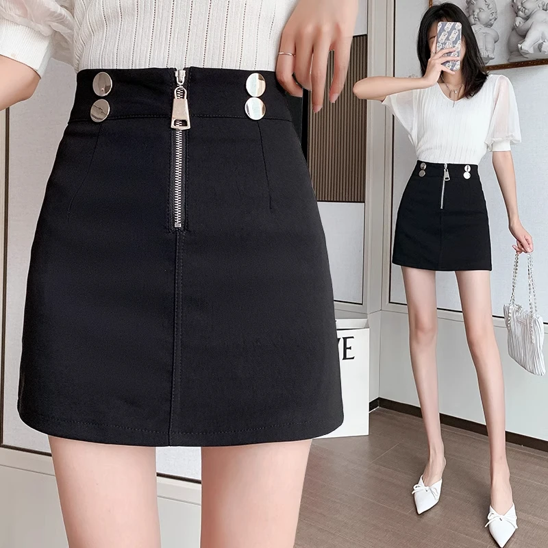Elegant Black High Waist A-Line Skirt Women's Slimming Versatile Spring Summer New Arrival by Li Ya Caipu
Elegant Black High Waist A-Line Skirt Women's Slimming Versatile Spring Summer New Arrival by Li Ya Caipu