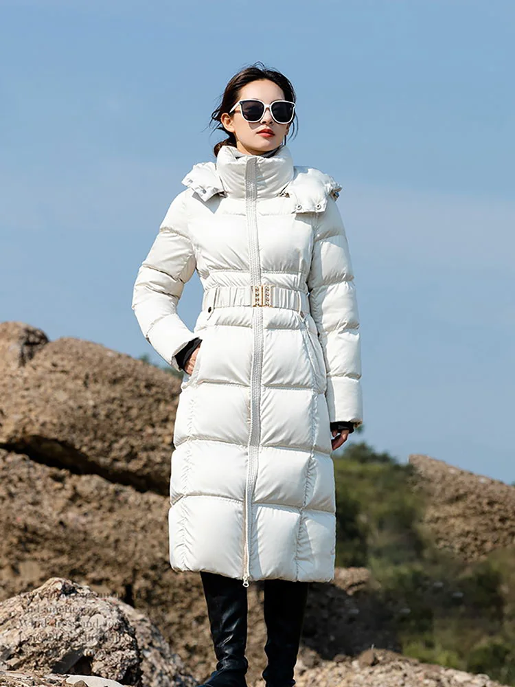 Winter Women Long Down Jackets Outerwear Fashion Belt Slim Hooded Coats Female Oversized Parkas Russian Winter Wear
Winter Women Long Down Jackets Outerwear Fashion Belt Slim Hooded Coats Female Oversized Parkas Russian Winter Wear