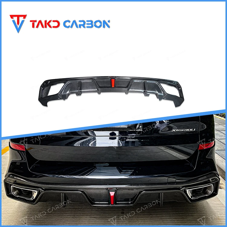 TAKD Carbon High Quality Real Car Data Development Dry Carbon Fiber Rear Bumper Lip Diffuser for bmws X5 G05 2022-UP
TAKD Carbon High Quality Real Car Data Development Dry Carbon Fiber Rear Bumper Lip Diffuser for bmws X5 G05 2022-UP