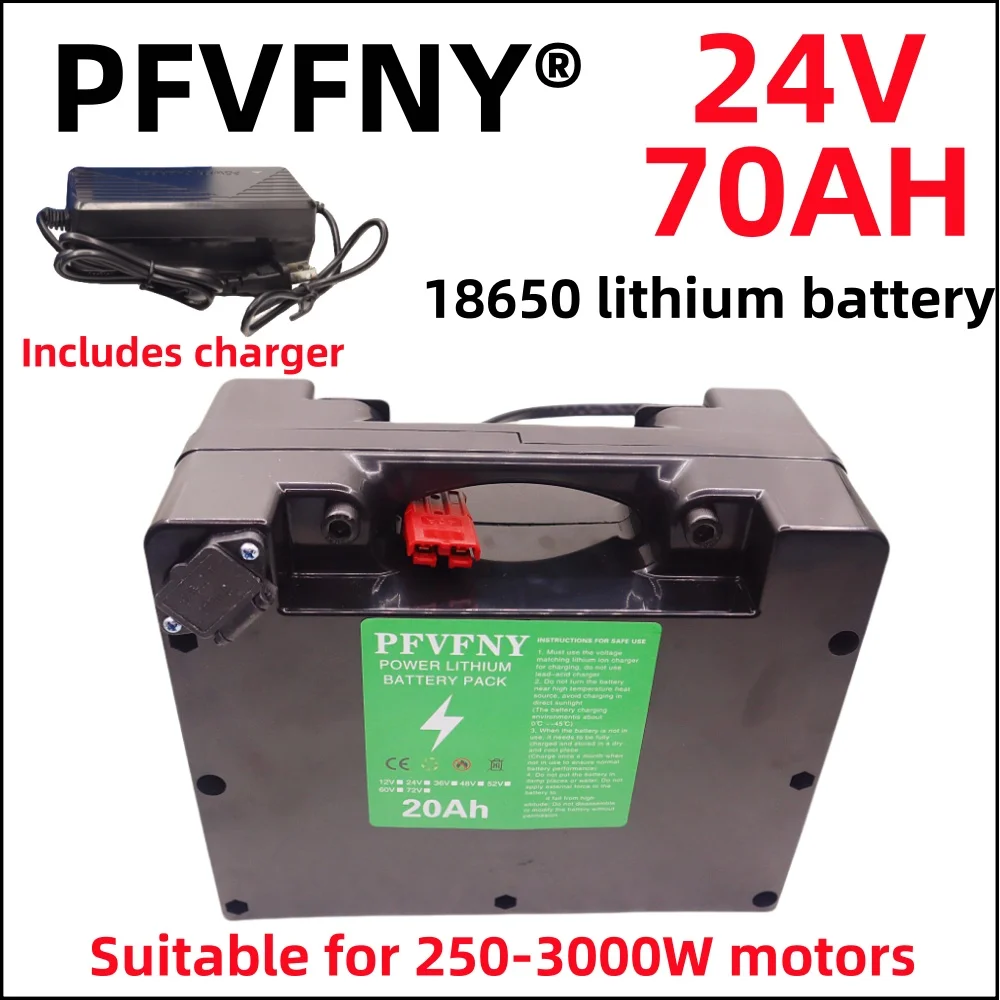 Air fast transportation 24V 20-70ah New Full Capacity Power 18650 Lithium Battery Lithium Battery Pack Suitable for 250-3000W
Air fast transportation 24V 20-70ah New Full Capacity Power 18650 Lithium Battery Lithium Battery Pack Suitable for 250-3000W