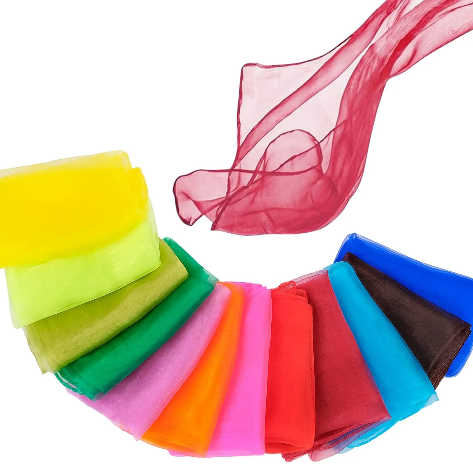 Women Fashion Juggling Scarf Retro Solid Color Dance Scarf Chiffon Nylon Performance Scarf For Kindergarten Children
Women Fashion Juggling Scarf Retro Solid Color Dance Scarf Chiffon Nylon Performance Scarf For Kindergarten Children