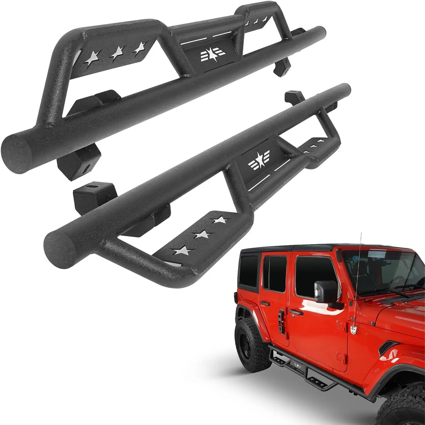 Боковые подножки JLU Nerf, совместимые с Jeep Wrangler JL Unlimited, 4-дверные, 2018–2025 гг.
Боковые подножки JLU Nerf, совместимые с Jeep Wrangler JL Unlimited, 4-дверные, 2018–2025 гг.