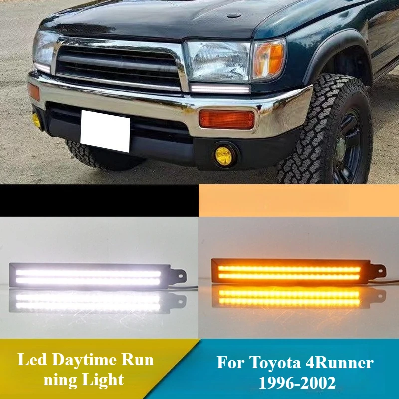 2 шт. светодиодные дневные ходовые огни противотуманные фары для Toyota 4Runner 1996-2002 передний бампер дальнего света DRL динамический указатель поворота 12 В дневные фонари
2 шт. светодиодные дневные ходовые огни противотуманные фары для Toyota 4Runner 1996-2002 передний бампер дальнего света DRL динамический указатель поворота 12 В дневные фонари