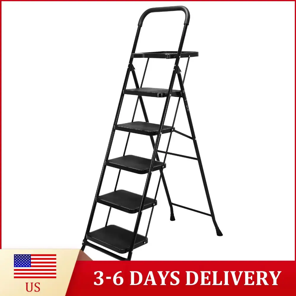 5-ступенчатая складная лестница-стремянка с защитой от опрокидывания, выдерживающая нагрузку до 150 кг, с широкими противоскользящими ступенями для использования в помещении
5-ступенчатая складная лестница-стремянка с защитой от опрокидывания, выдерживающая нагрузку до 150 кг, с широкими противоскользящими ступенями для использования в помещении