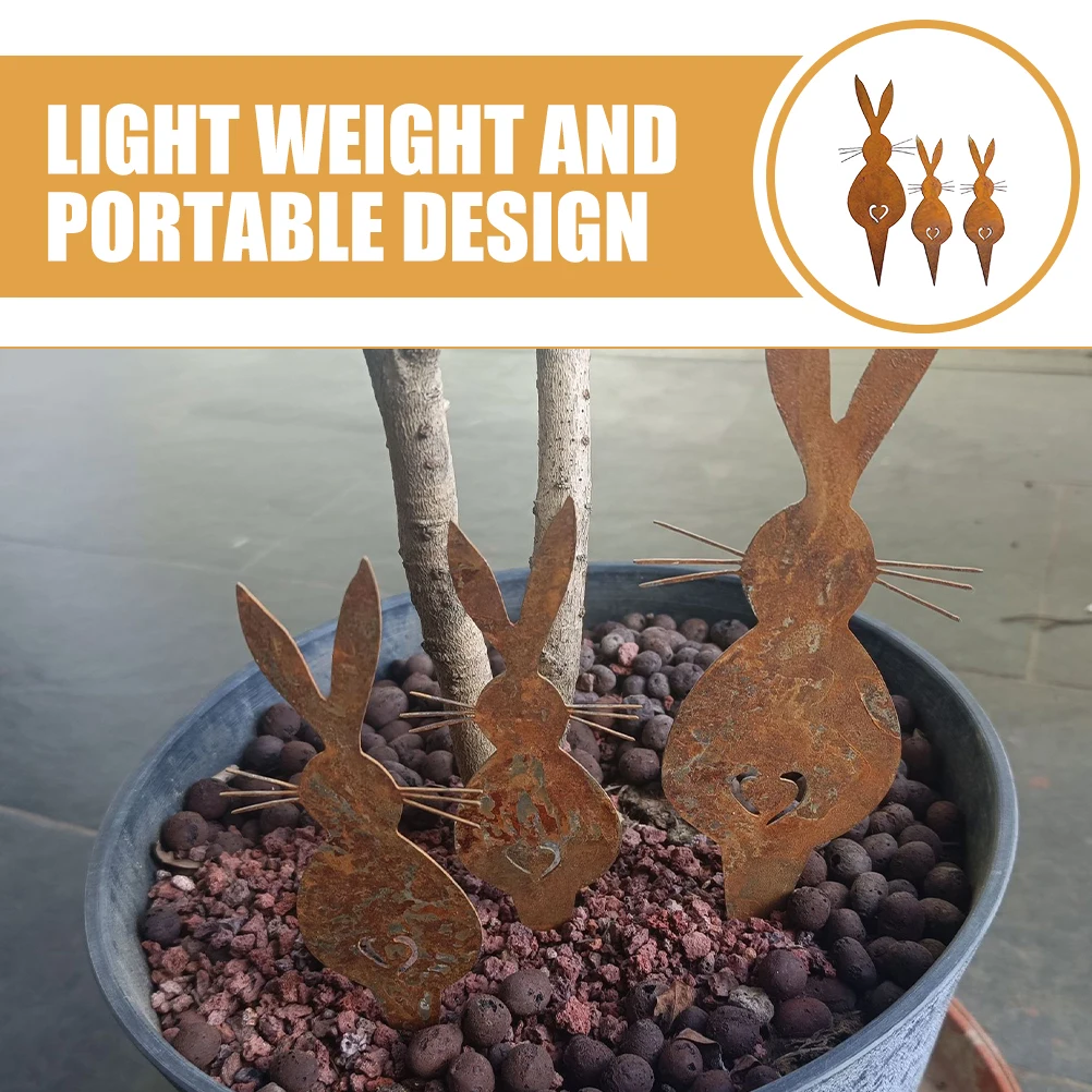 3pcs Iron Rabbit Decorations Wrought Metal Garden Stakes Bunny Yard Signs Outdoor Ornaments Easter Lawn Decoration Rabbit
3pcs Iron Rabbit Decorations Wrought Metal Garden Stakes Bunny Yard Signs Outdoor Ornaments Easter Lawn Decoration Rabbit
