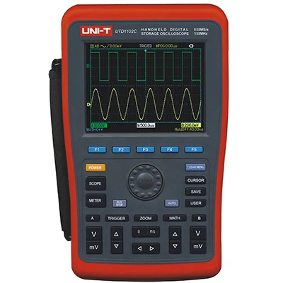 2-channel 60MHz Handheld Multifunctional Digital Storage Oscilloscope UNI-T UTD1062C
2-channel 60MHz Handheld Multifunctional Digital Storage Oscilloscope UNI-T UTD1062C