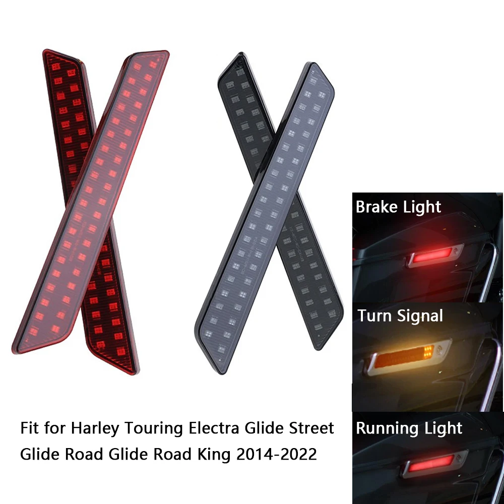 Motorcycle LED Saddlebag Turn Signal Lamp Running Brake light for Harley Touring Electra Glide Street Glide Road Glide Road King
Motorcycle LED Saddlebag Turn Signal Lamp Running Brake light for Harley Touring Electra Glide Street Glide Road Glide Road King