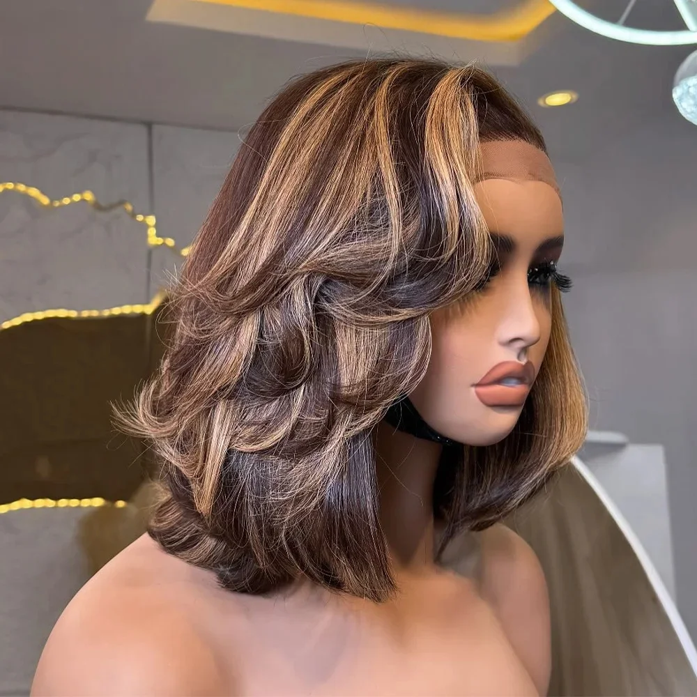 Highlight Brown 14inch Body Wave 100% Human Hair Hair Wig 150 Density 5x5 Lace Front with Baby Hair Pre-Plucked Soft Hair Wig
Highlight Brown 14inch Body Wave 100% Human Hair Hair Wig 150 Density 5x5 Lace Front with Baby Hair Pre-Plucked Soft Hair Wig