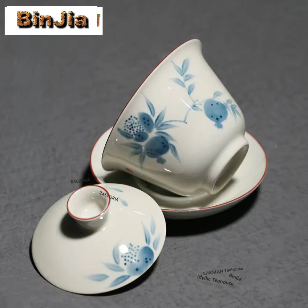 160ml Plant Ash Handmade Cover Bowl Household Handpainted Pomegranate Gaiwan Boutique Tea Tureen Tea Making Cha Decoration Gifts
160ml Plant Ash Handmade Cover Bowl Household Handpainted Pomegranate Gaiwan Boutique Tea Tureen Tea Making Cha Decoration Gifts