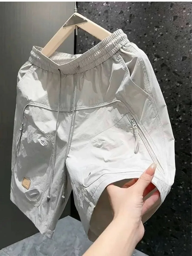 Повседневная рабочая одежда, брюки, мужская летняя уличная одежда, облегающие спортивные брюки со свободной талией в пять четвертей, модные прямые брюки
Повседневная рабочая одежда, брюки, мужская летняя уличная одежда, облегающие спортивные брюки со свободной талией в пять четвертей, модные прямые брюки