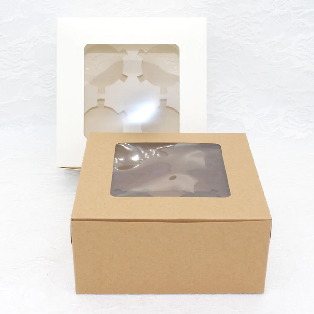 20pcs Cake Boxes Muffin Containers Cupcake Baking Boxes White Paper Inserts Egg Tart Trays Party Favors Window Design Pastry
20pcs Cake Boxes Muffin Containers Cupcake Baking Boxes White Paper Inserts Egg Tart Trays Party Favors Window Design Pastry