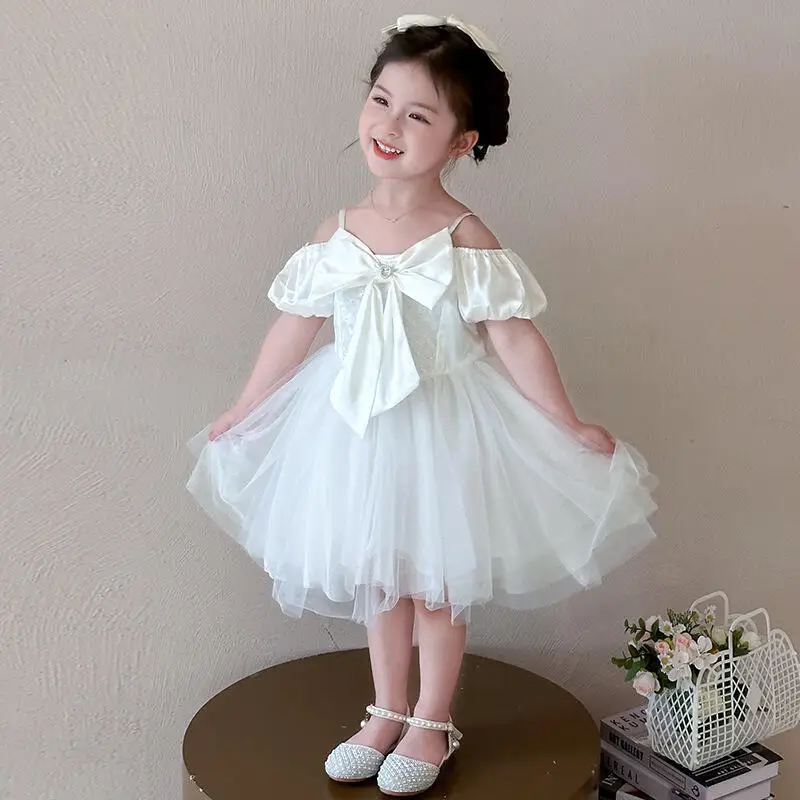 Girls Short Sleeved Bow Mesh Princess Dress Summer New Children's Birthday Dress Skirt Girls Korean Cake Skirt Sweet T-Shirt
Girls Short Sleeved Bow Mesh Princess Dress Summer New Children's Birthday Dress Skirt Girls Korean Cake Skirt Sweet T-Shirt