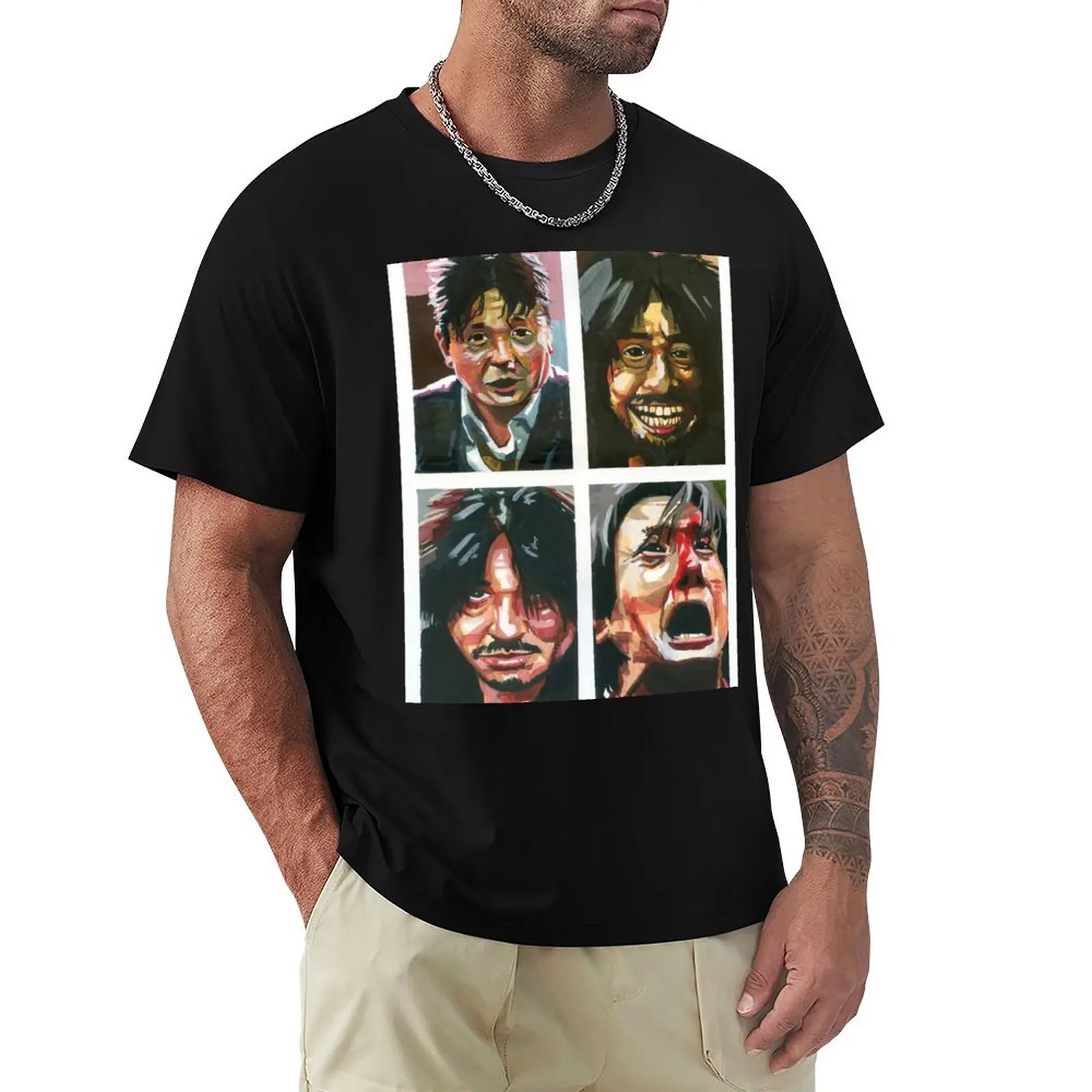 Oldboy Grid T-Shirt Graphic Print Short Sleeve T-Shirt
Oldboy Grid T-Shirt Graphic Print Short Sleeve T-Shirt