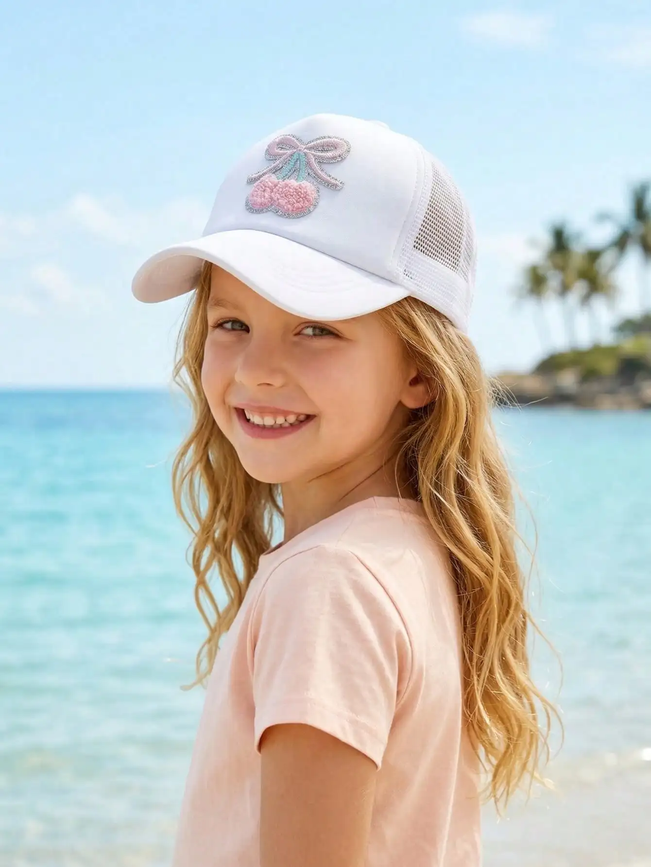 1Pc 3-8Y Girls Embroidery Cherry Mesh Baseball Cap Four Seasons Foam Net Sun Hat Kids Trucker Cap
1Pc 3-8Y Girls Embroidery Cherry Mesh Baseball Cap Four Seasons Foam Net Sun Hat Kids Trucker Cap